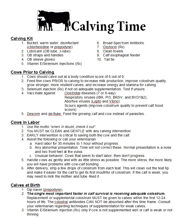 calving